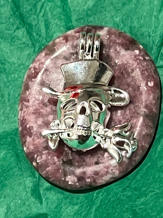 Skull and Rose Pendant